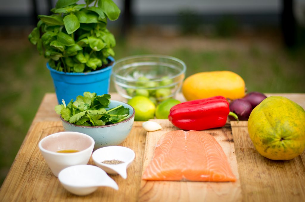 Zutaten für das Lachs Topping