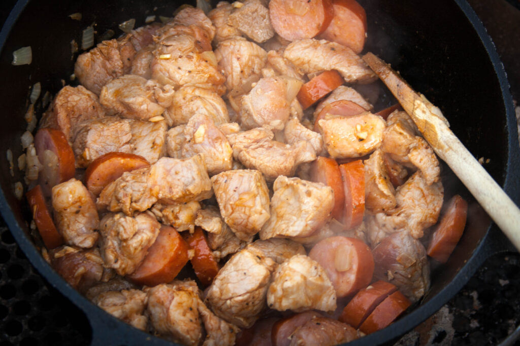 Fleisch und Wurst für Pozole