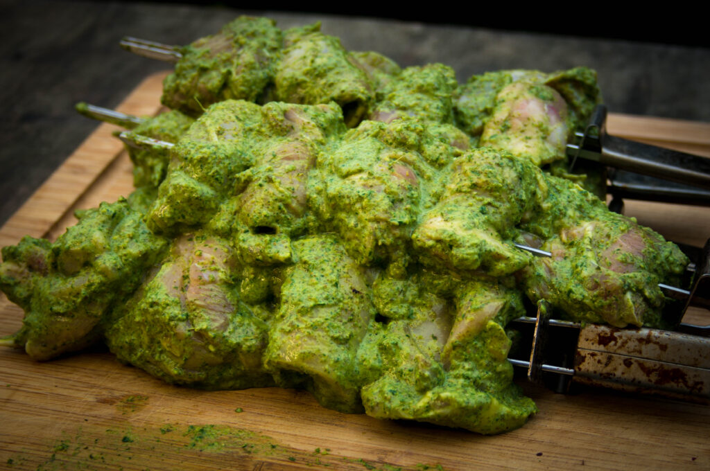 indische Hähnchen Spieße